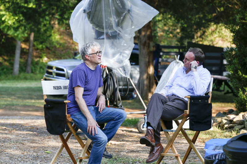 Chris Black and cast member Philip Glenister (Photo: Niko Tavernise/Fox)